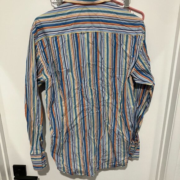 Zara Men's Striped Button Down Shirt, Multicolor, Size XL - Picture 2 of 3